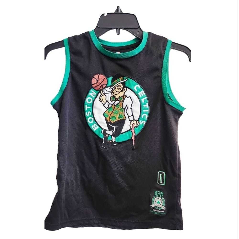 NBA Boston Celtics Kids Sleeveless Jersey - Black and Green